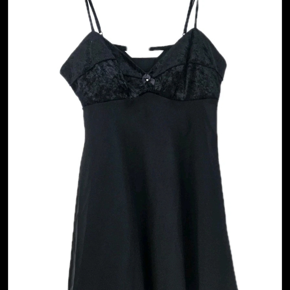 Vintage 90s Victoria Secret Velvet Top Chemise  Night Gown